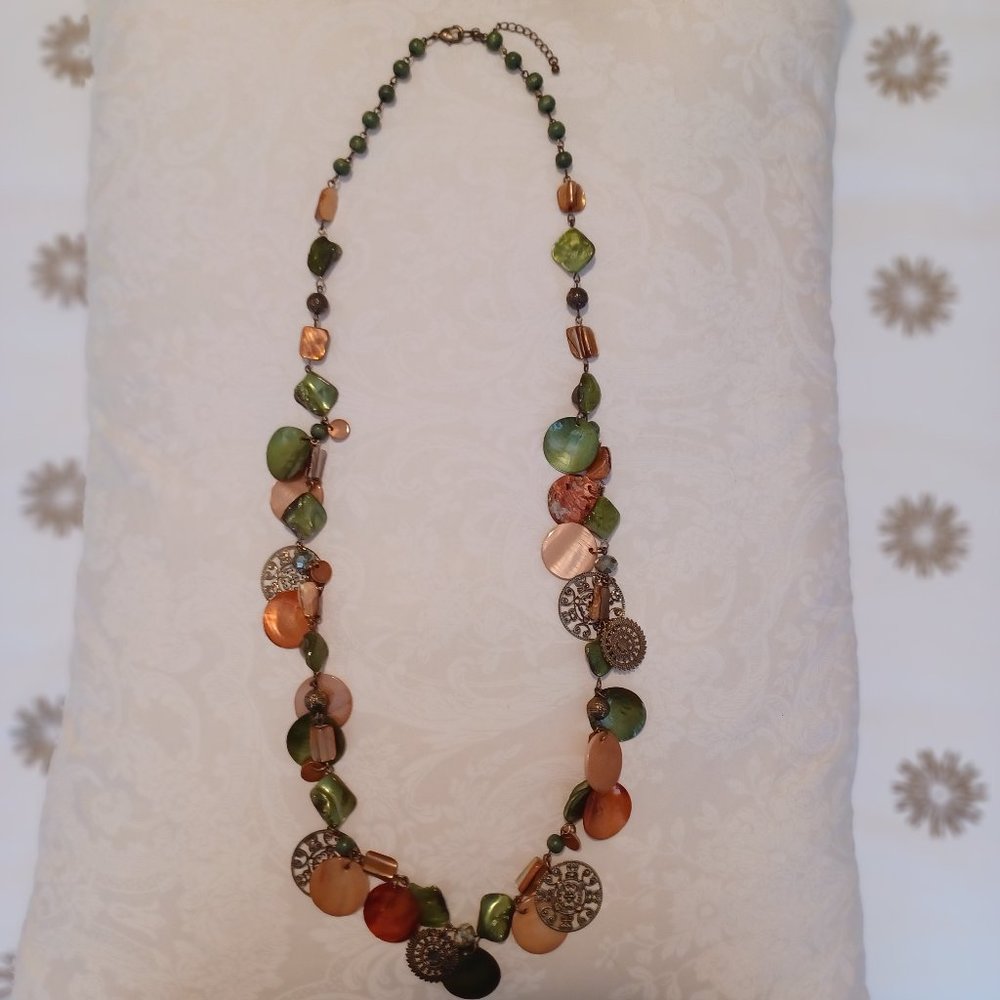 Boho Mixed Metal and Beads Necklace
